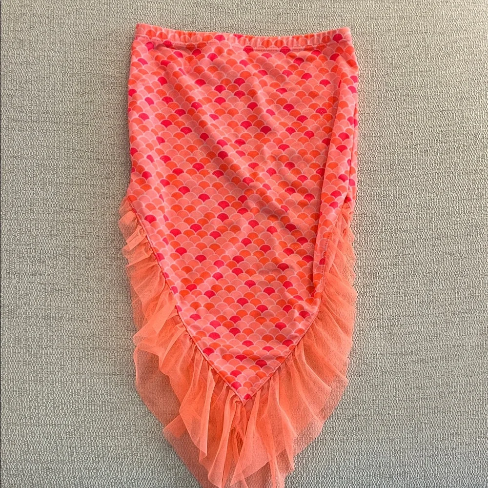 wonder nation Pink & Coral Mermaid-Scale Swim Cover-Up